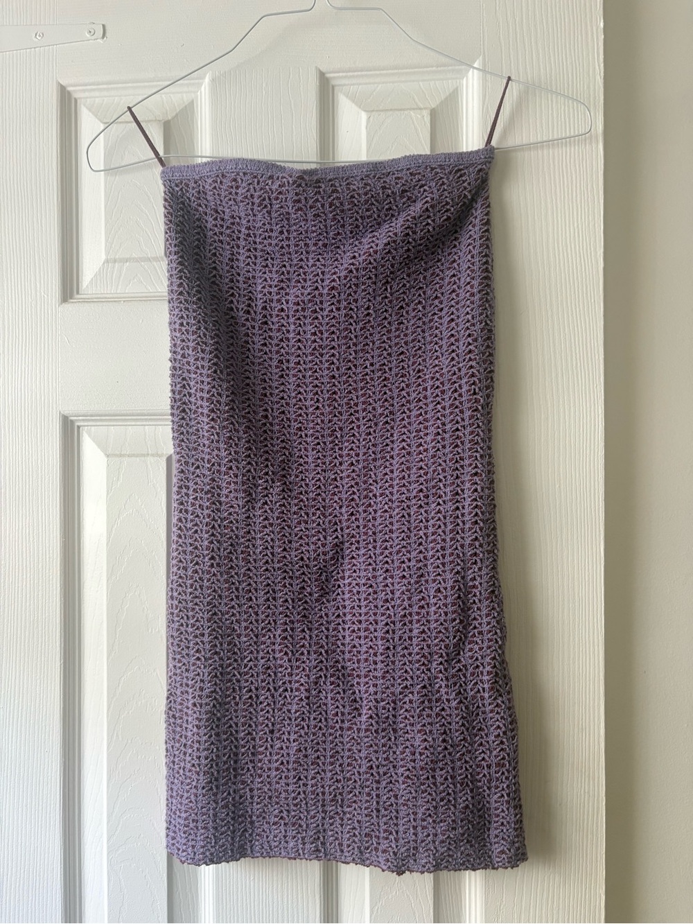 Pull&Bear Plum and Lavender Crochet Knit Slip Dress